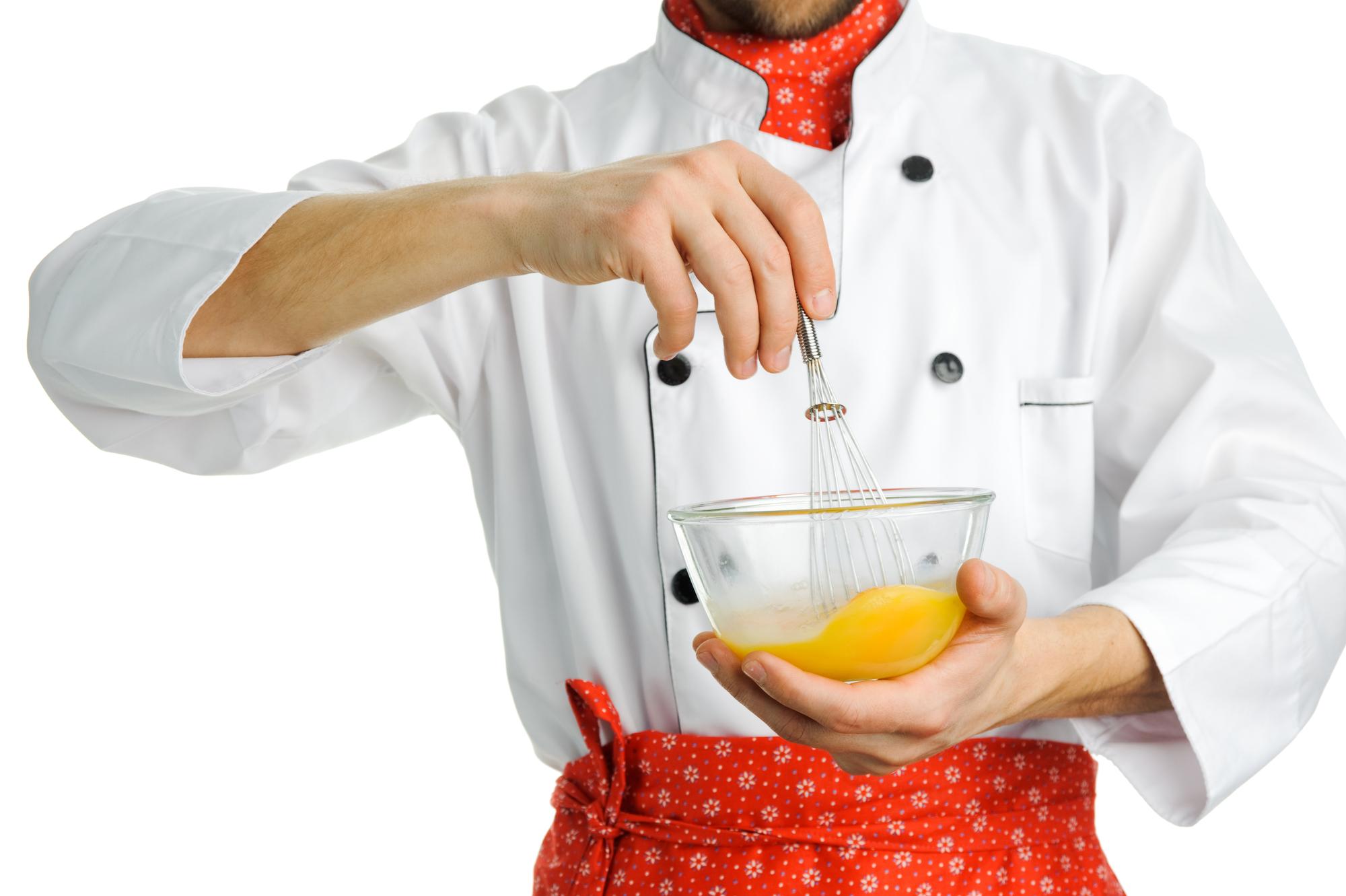 Student arranging garnishes precisely